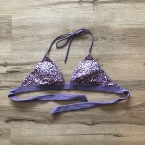 Purple Sequin Victoria’s Secret Bathing Suit Top